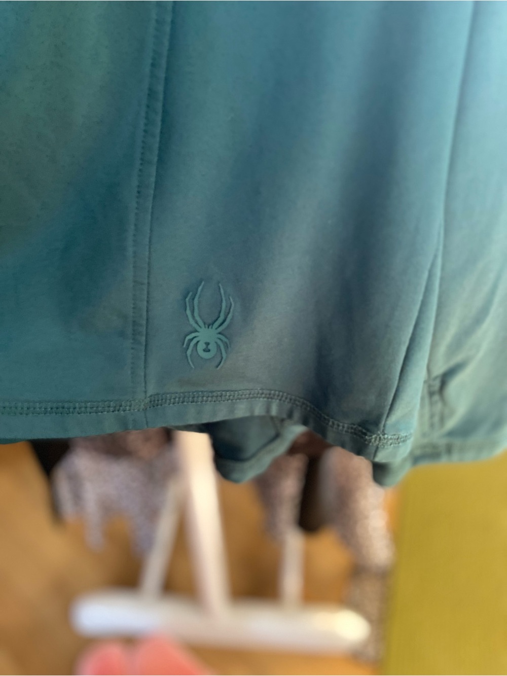 Spyder Teal Performance Long-Sleeve Women's fleece lined lightweight sweater w/ - Picture 4 of 6